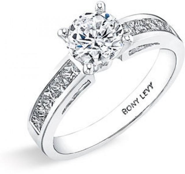 Women's Bony Levy Channel Set Diamond Engagement Ring Setting White