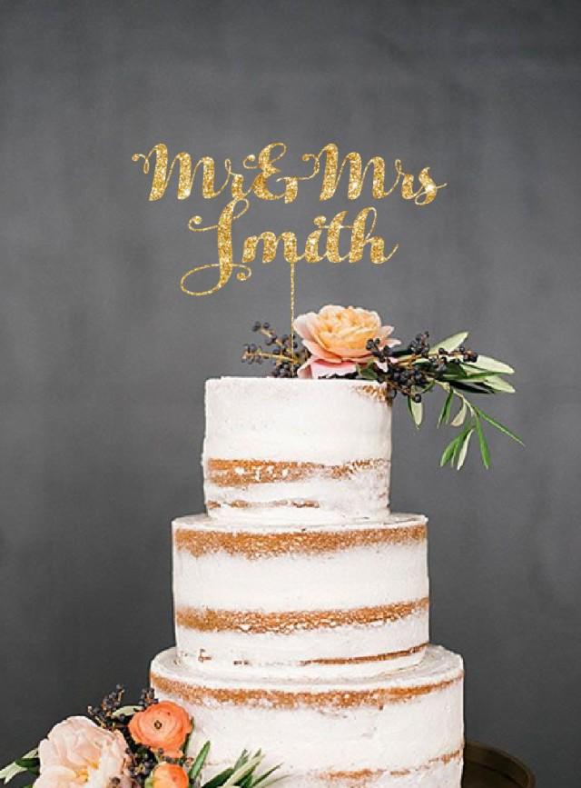 Wedding Cake Toppers With Last Names Personalized Cake Toppers 