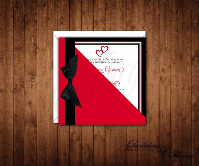 Valentine S Day Wedding Invitations Wedding Invitations Red And