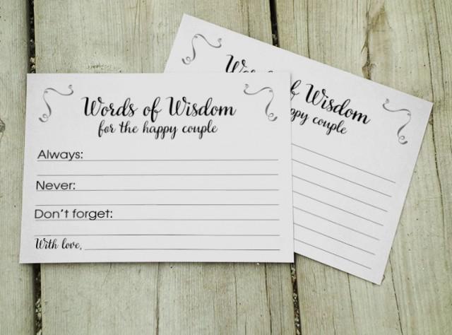 Wedding Words Of Wisdom Cards Wedding Advice 225gsm Pink/ivory 