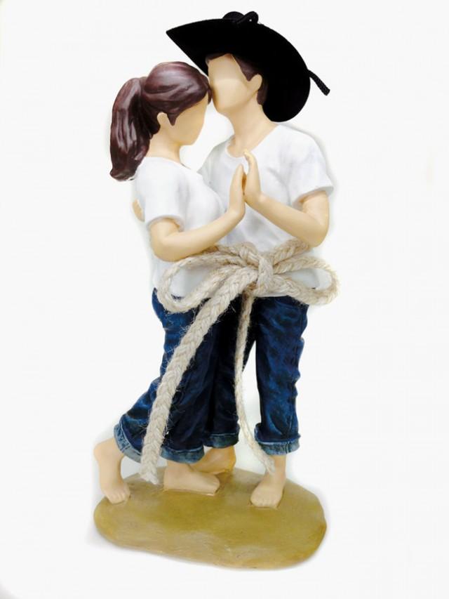 Casual Lasso Of Love Western Wedding Cake Topper Figurine Custom Painted Hair Color Available 18420w 2521486 Weddbook