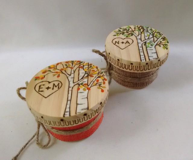 Wedding Bearer Ring Box, Aspen Tree Ring Box,Ring Holder,Bridesmaid