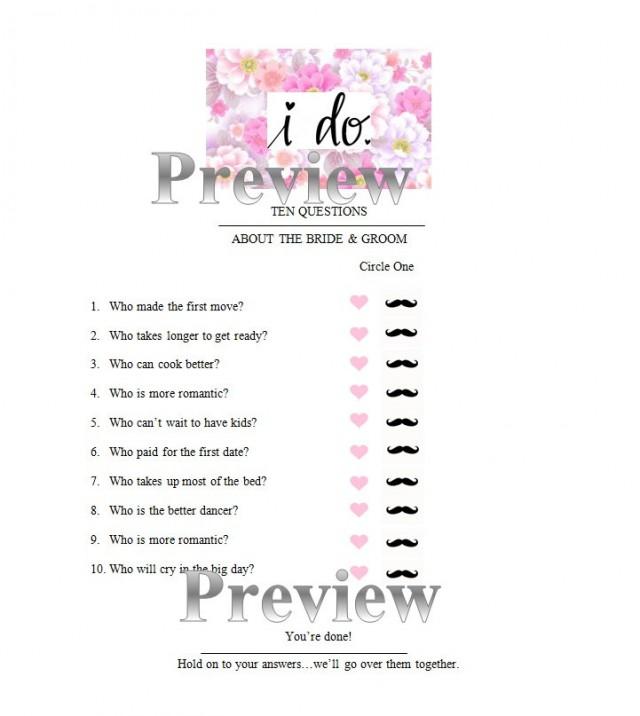 Invitation Questions Game About The Bride And Groom 2521833 Weddbook