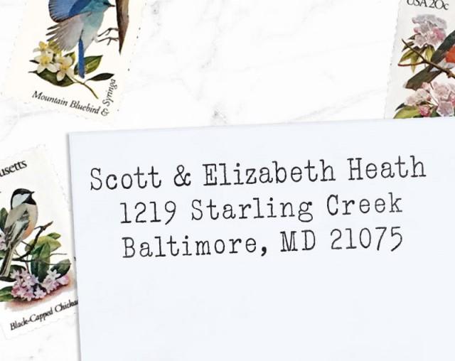 Custom Address Stamp, Personalized Address Stamp, Typewriter Stamp, DIY