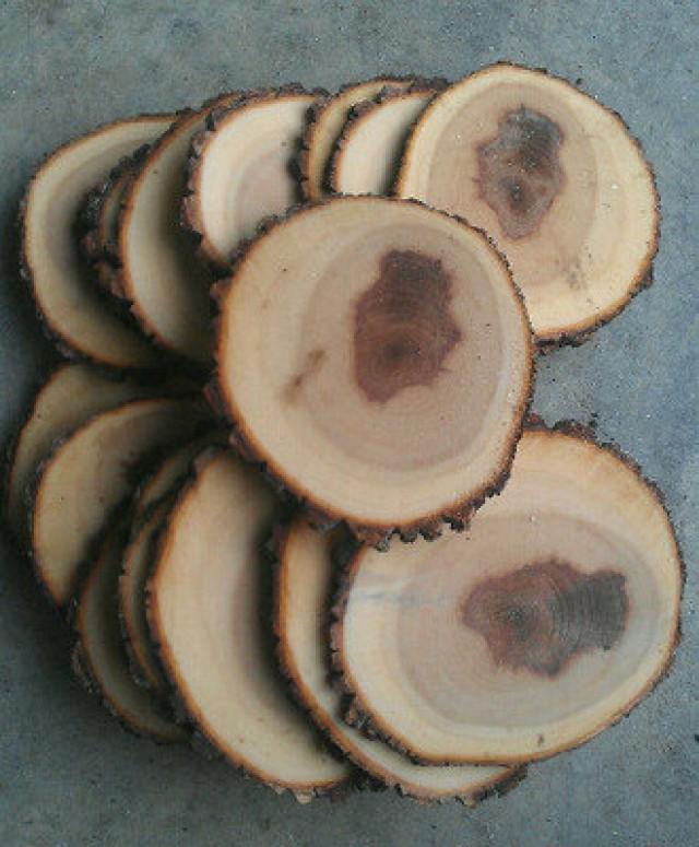 15 5 6 Rustic Wood Tree Slices Wedding Decor Sourwood Disc Log