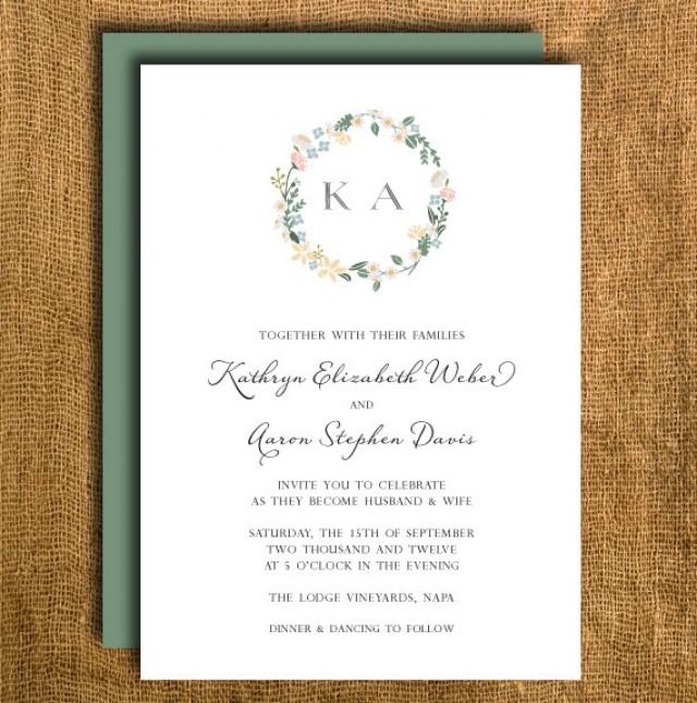 Printable Floral Wedding Invitation & Reply Card 2524052 Weddbook