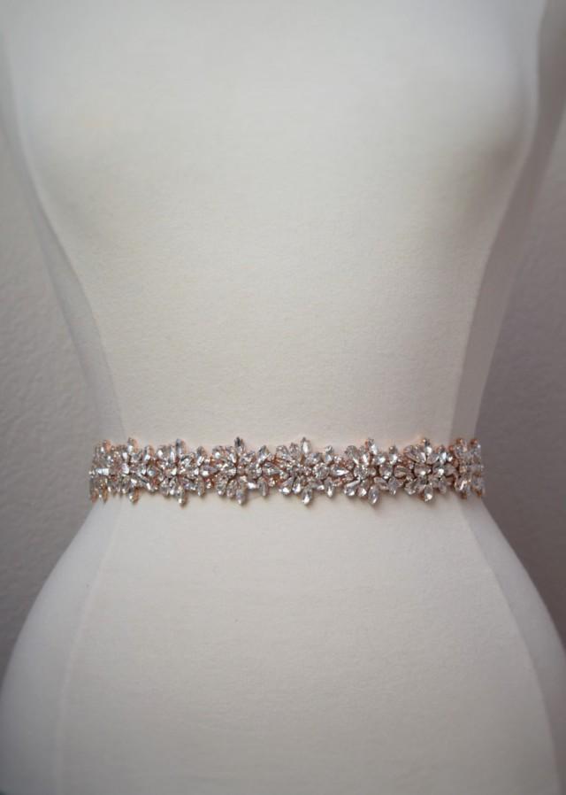 Rose Gold Embellished Belt Flash Sales 