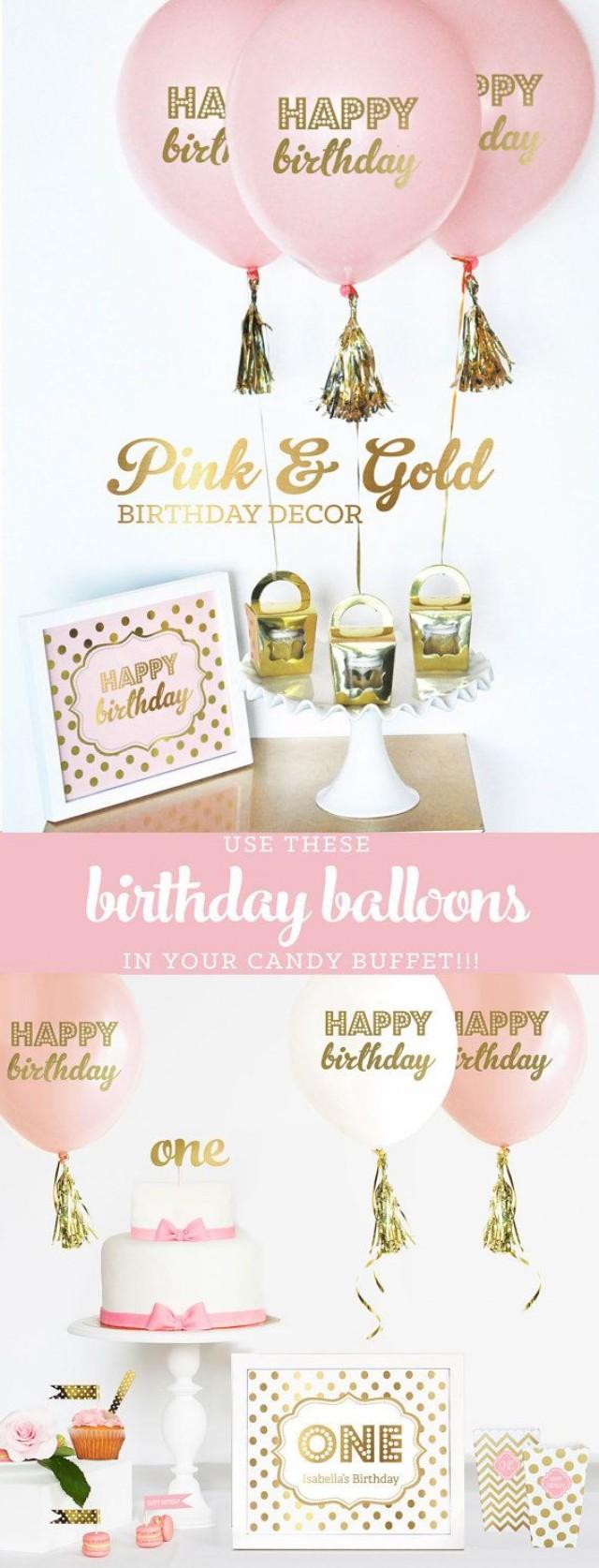 Pink And Gold Birthday Decorations Pink And Gold First Birthday