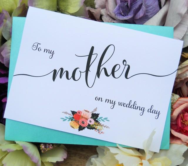 To My MOTHER CARD Wedding Party Cards Mother Of The Bride Card 