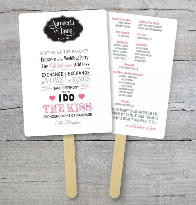 Diy Wedding Program Fan Kit Order Of Service Fan Wedding