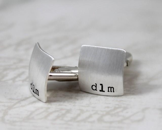 Father's Day Gift, Personalized Wedding Cuff Links, Square Cufflinks