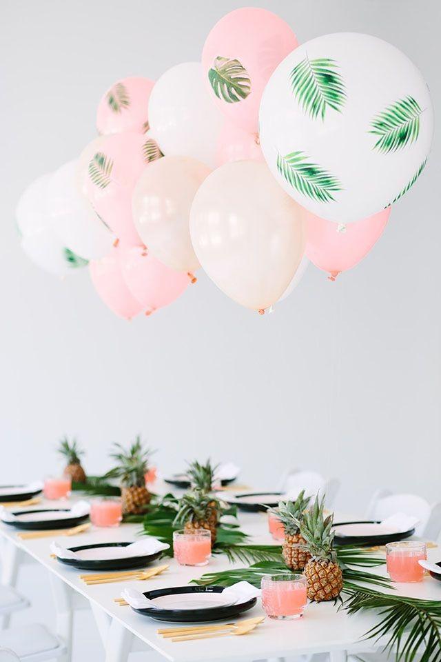 Pretty Palm Fronds Party Decor DIY Decoupage Balloons! 2526053 Weddbook