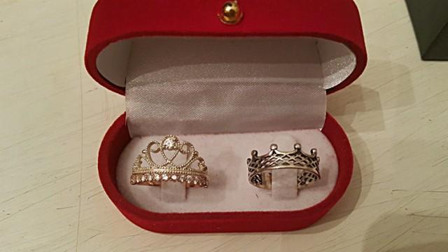 King & Queen Set, Crown Ring, King Ring, Princess Ring