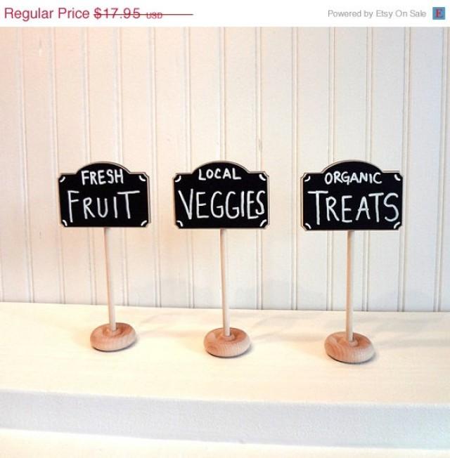 4 Chalkboard Table Stands Farmers Market Collection Buffet Labels