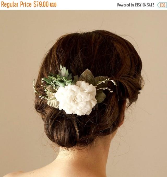 SHOP CLOSING SALE Woodland Bridal Hair Comb Nature Inspired Silk Flower
