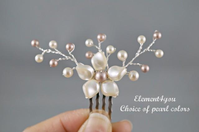 flower girl hair comb