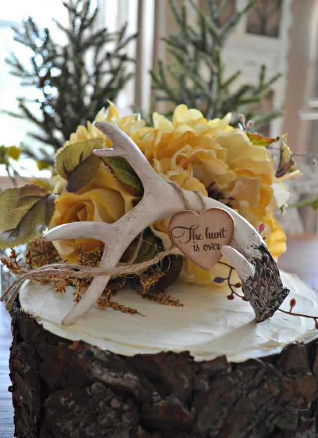Buck Rackgoldbirthday Cake Topperweddingcake Topperantlersdeer