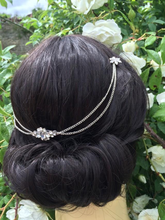 Bridal Hair Chain Headpiece Silver Chain Headpiece Downton Abbey