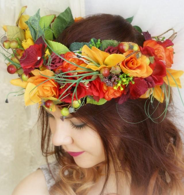 bridesmaid floral headdresses