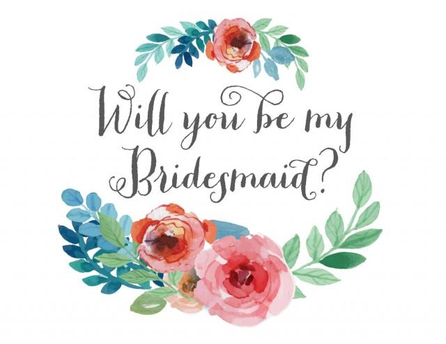 Will You Be My Bridesmaid Card Template