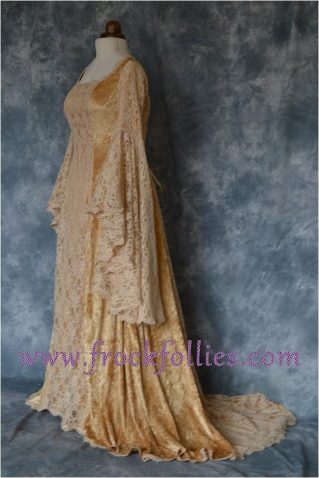 Medieval Dress Elvish Wedding Dress Renaissance Gown Robe