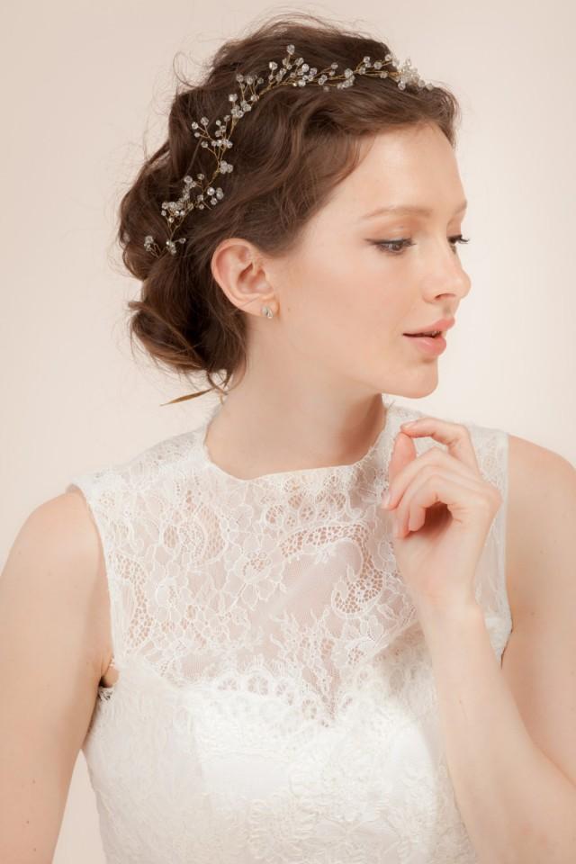 Bridal Hair Vine, Crystal Headband, Crystal Headpiece, Sparkle Hair