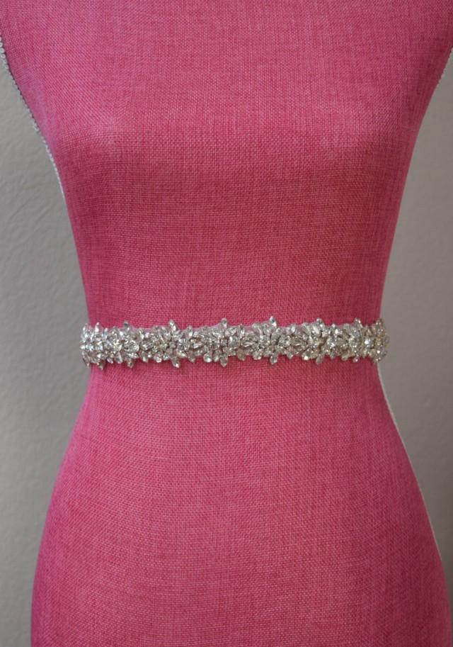 Full Length Rhinestone Bridal Belt All The Way Around Embellished Belt