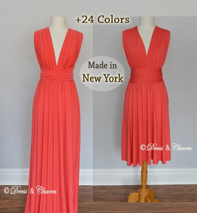 coral infinity dress
