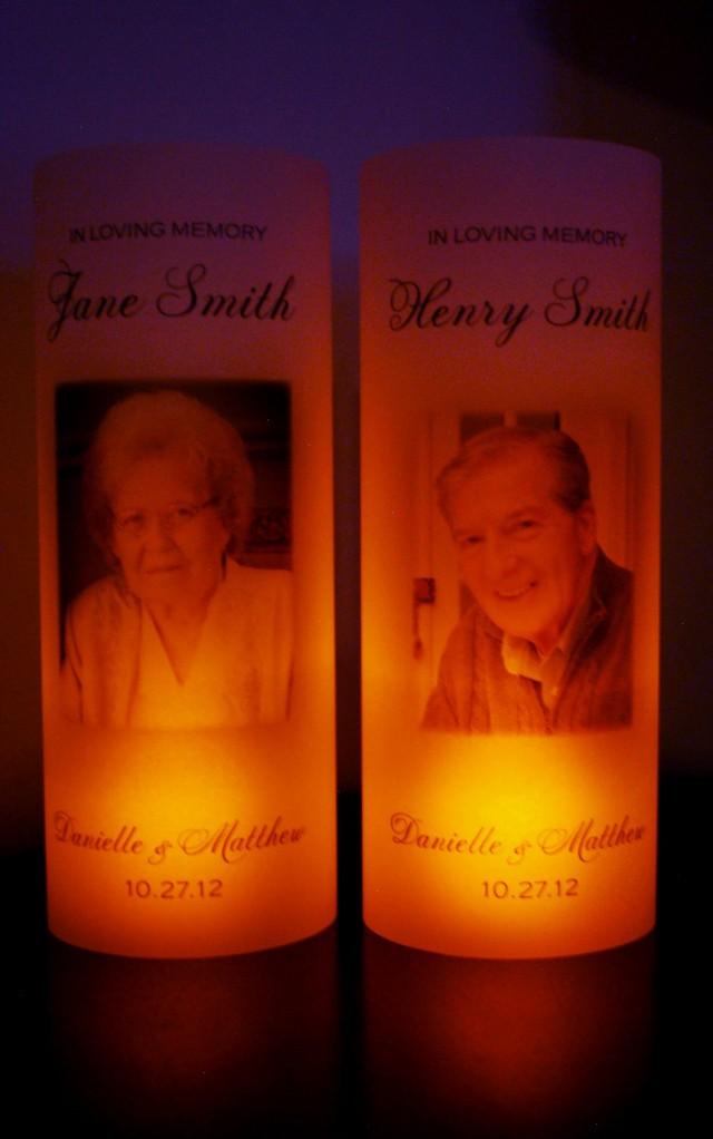 In Loving Memory Vellum Paper Luminary Wedding Remembrance LED Candle