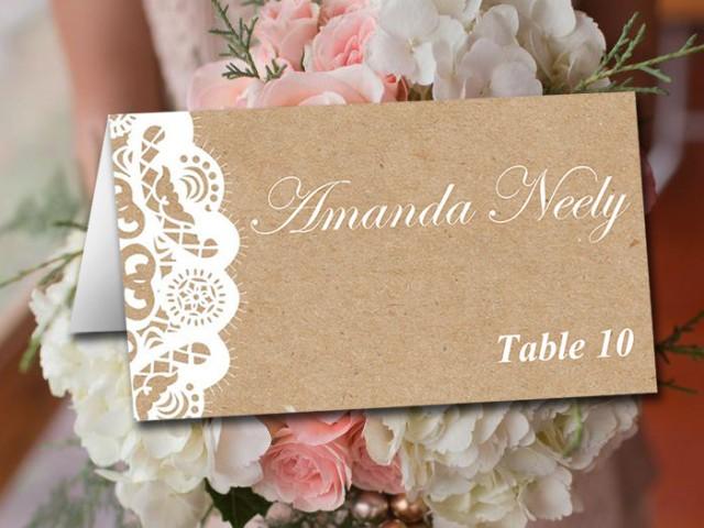 Fold Over Place Card Template