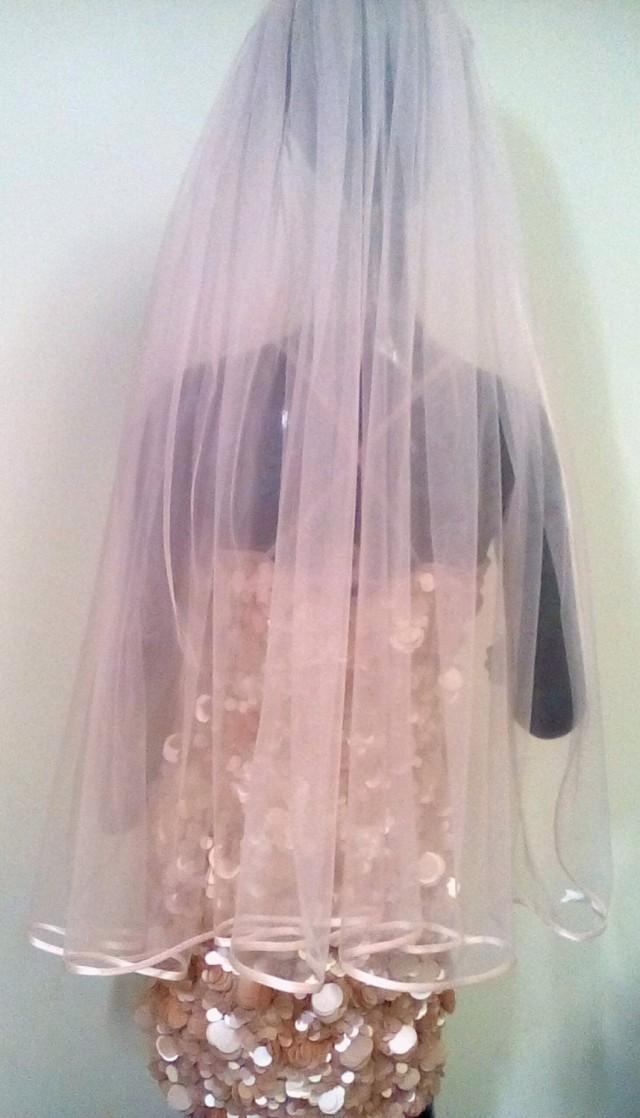 Powder Blush Pink Wedding Veil Cathedral Colorful Veil Wedding Veil Bridal Veil Soft Tulle 7665