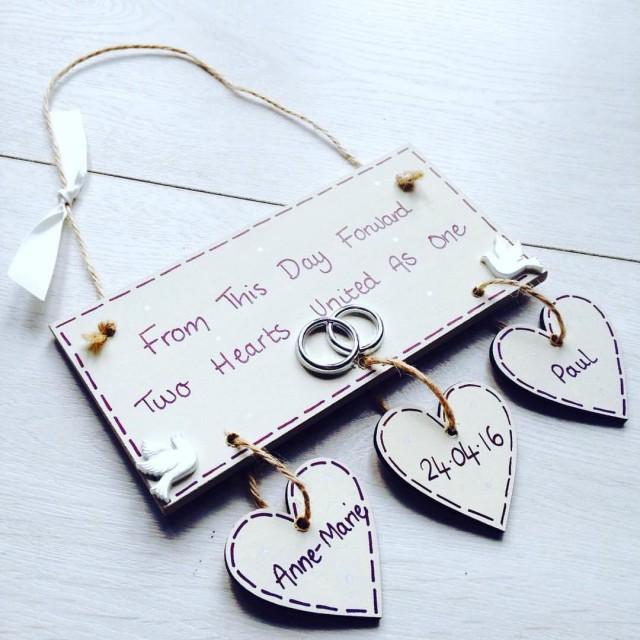 Handmade Bespoke Wedding Plaque, Wedding Gift, Wedding Keepsake. Bridal