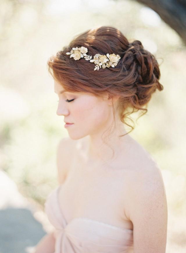 Floral Bridal Hair Comb With Crystals Wedding Headpiece Style 208 2534057 Weddbook