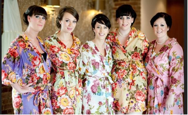 bridal party kimonos