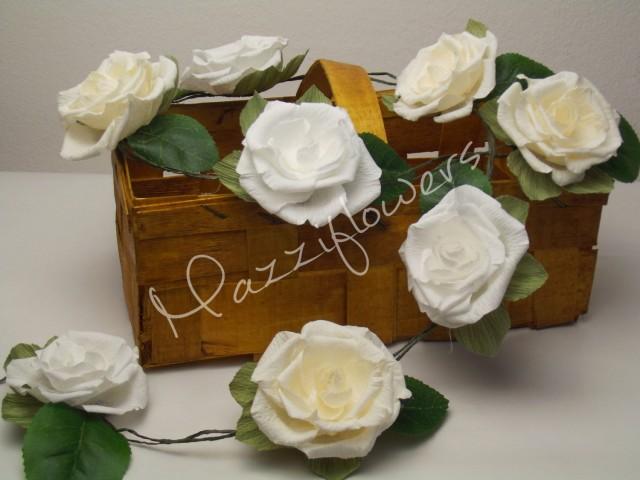 paper rose garland