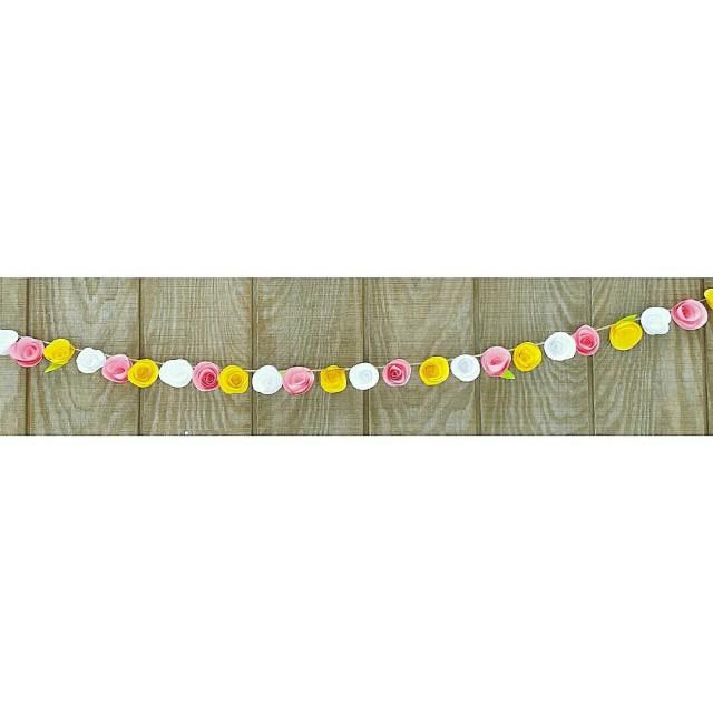 Spring Paper Flower Garland Wedding Or Baby Shower Gift Decor