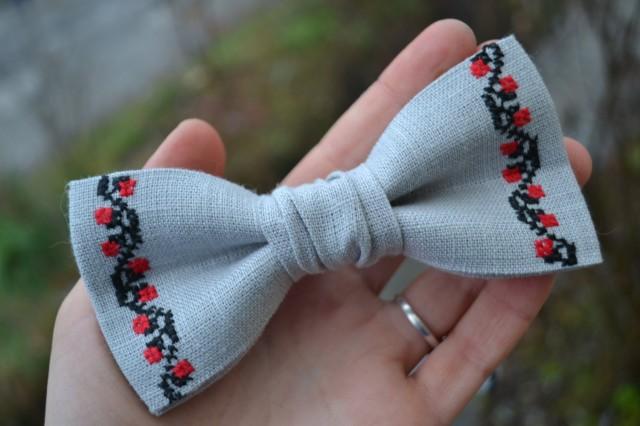 Sea Blue linen bow ties for men and toddler boys  Anniversary gift for husband or gift for fiance on wedding day