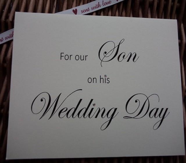 For Our Son On His Wedding Day Wedding Card Wedding Cards Son Wedding Day Wedding Card For 0753