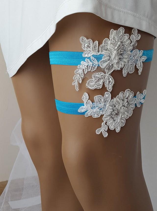 Something Blue, Garter, Toss Garters, Ivory, Lace, Wedding Garters