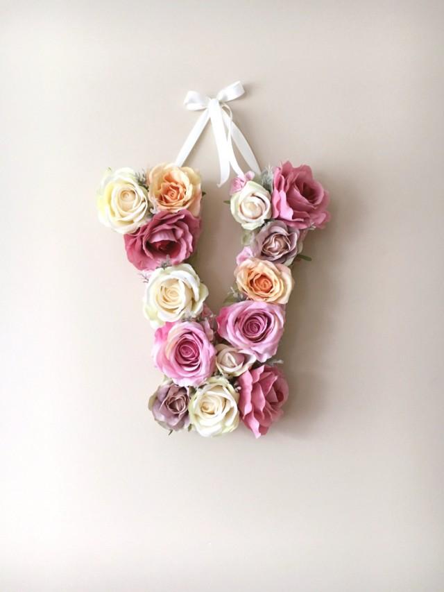 Flower Letters Fl Vintage Wedding Decor Personalized Flower Letters Fl Vintage Wedding Decor Personalized Nursery Wall Baby Shower 35 Cm 13 8 Art Photography Prop 2537626