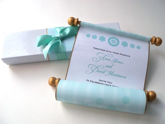Winter Wedding Invitation Royal Princess Aqua And Gold Winter Wedding Invitation Royal Princess Aqua And Gold Boxed Suite Fairy Tale Set Of 25 2537851