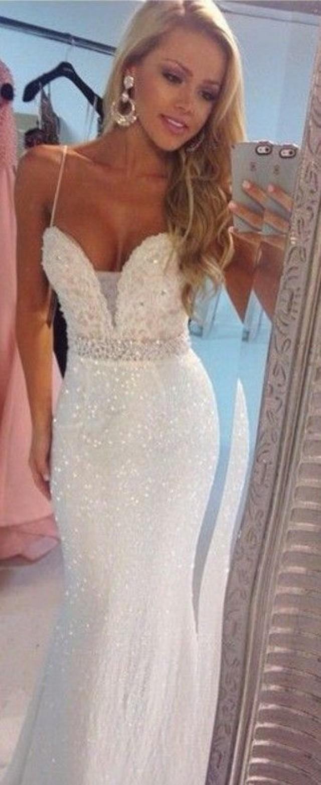 white and royal blue prom dresses