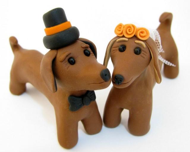 dachshund cake topper