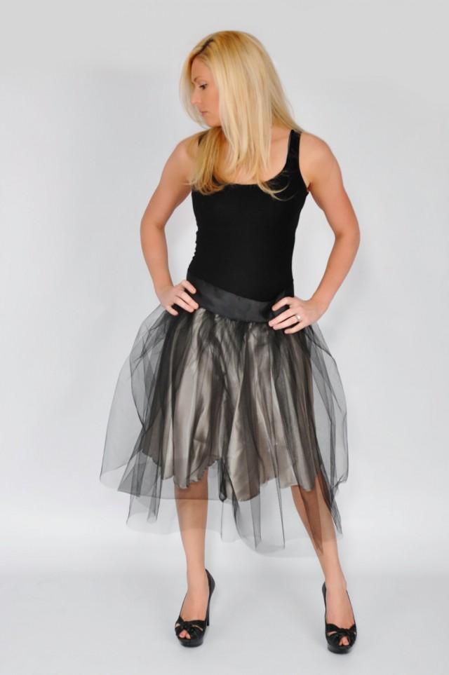 black tutu prom dress