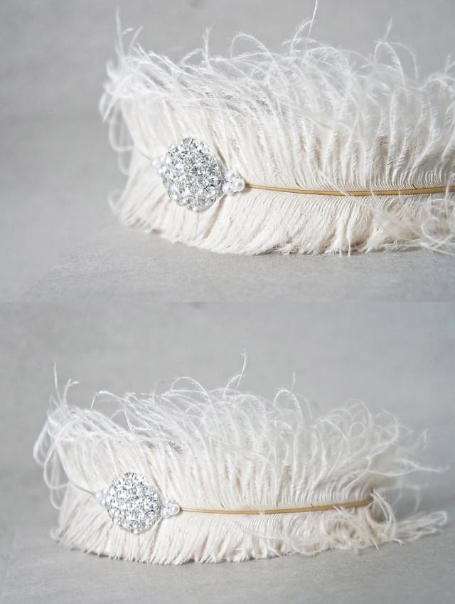 ostrich feather headband