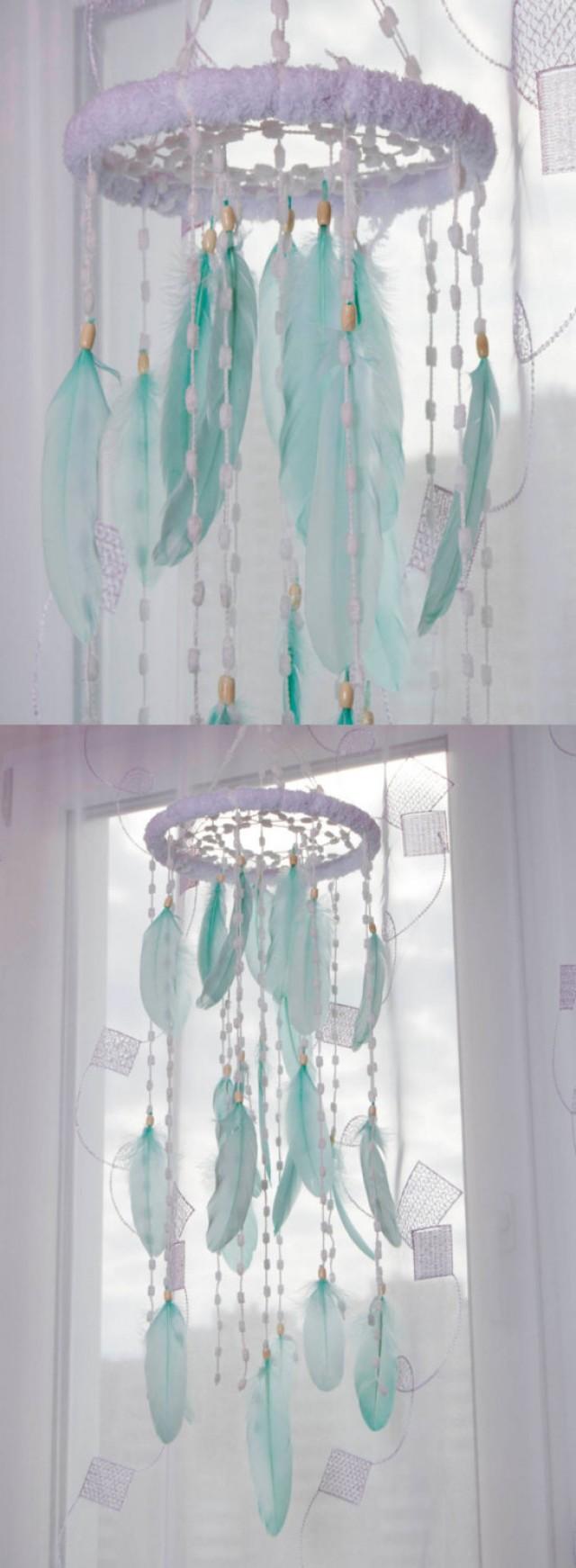 Mint Dream Catcher Bаbу Mobile Nursery Dream Catchers Mint Decor Mobile