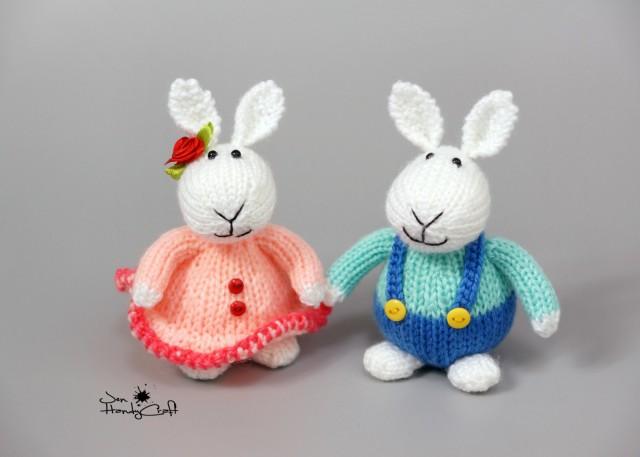 knit bunny stuffed animal