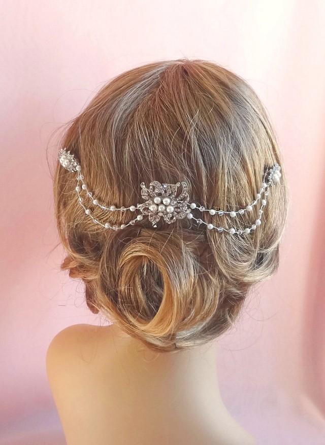 Crystal Bridal Headpiece Wedding Hair Accessories Crystal Pearl And