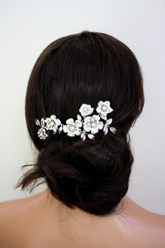 Wedding Comb Wedding Hair Accessory Flower Leaf Bridal Hair Comb