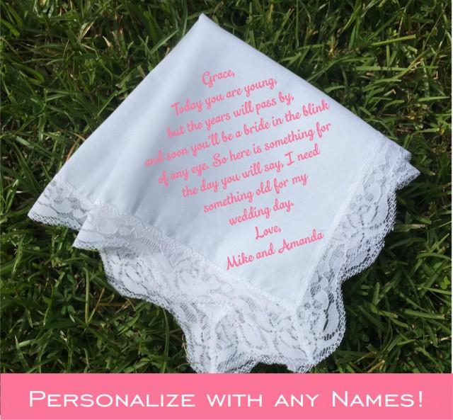 personalized lace handkerchief